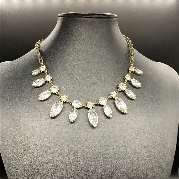 Rhinestone statement necklace bridal crystal - Picture 1 of 6